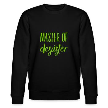ich stehe auf Chaos - Stanley/Stella Unisex Bio-Sweatshirt CHANGER  - Schwarz - Vorne - Nik (191cm) & Marisol (170cm)