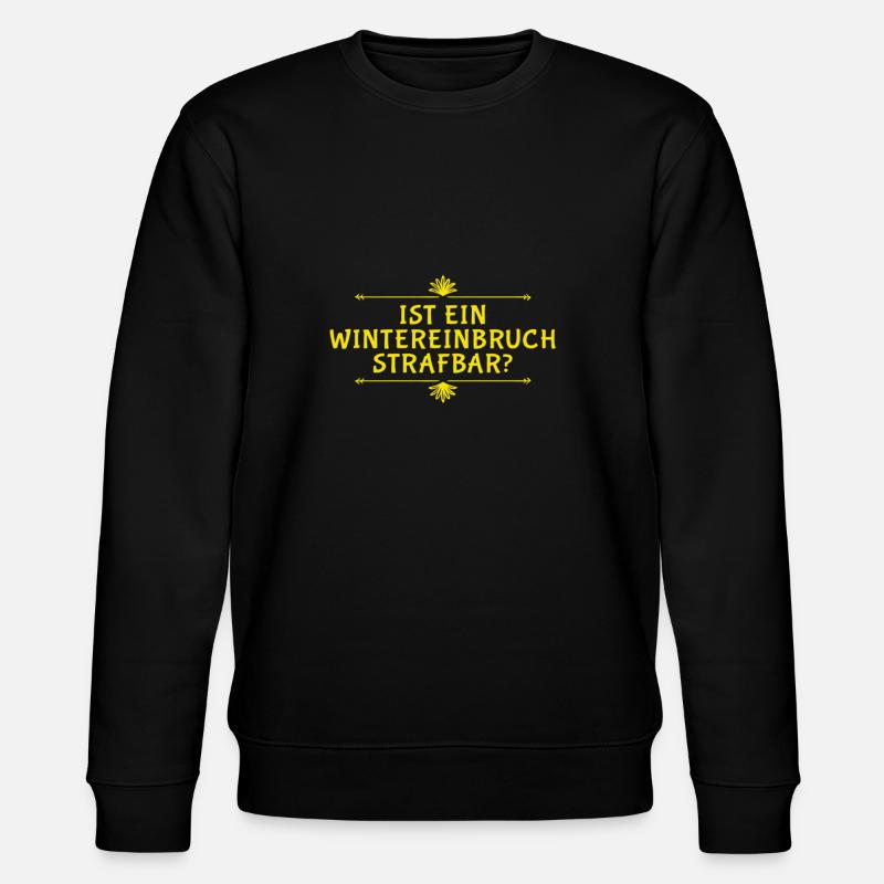 es ist Winter - Stanley/Stella Unisex Bio-Sweatshirt CHANGER  - Schwarz