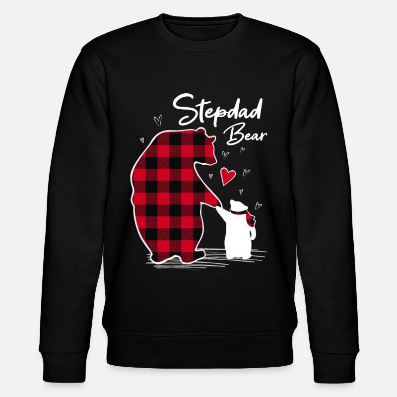 Stepdad Bear - Stanley/Stella CHANGER Unisex Organic Sweatshirt - black