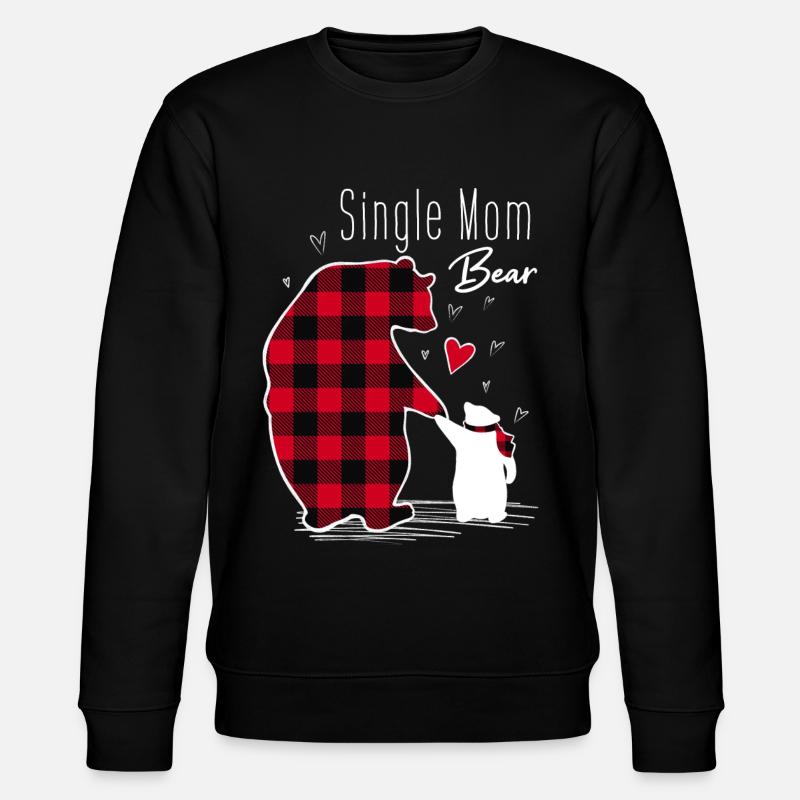 Maman célibataire Ours - Sweat bio CHANGER Stanley/Stella Unisexe - noir