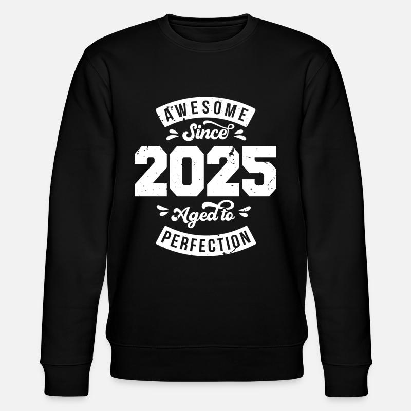 Millésime 2025 anniversaire - rétro 2025 - Sweat bio CHANGER Stanley/Stella Unisexe - noir