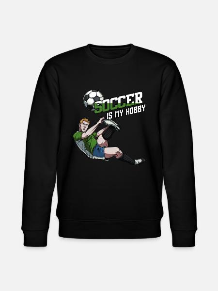 Fodbold er min hobby | Fodbolderklæring gave - Stanley/Stella økologisk unisex-sweatshirt CHANGER  - sort