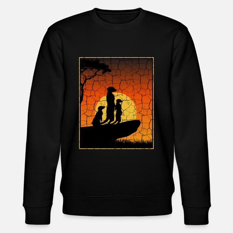 Erdmännchen - Stanley/Stella Unisex Bio-Sweatshirt CHANGER  - Schwarz