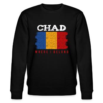 Chad - Stanley/Stella CHANGER Unisex Organic Sweatshirt - black - Front - Nik (191cm) & Marisol (170cm)