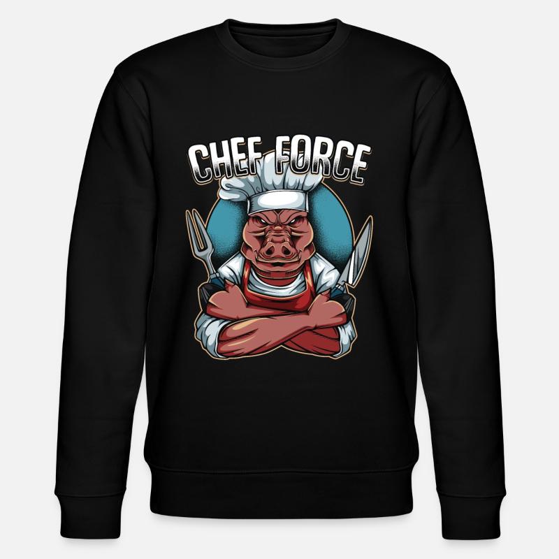 Couteau de cuisine chef sanglier - Sweat bio CHANGER Stanley/Stella Unisexe - noir