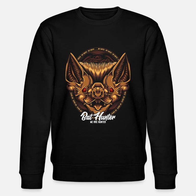 Fledermaus - Stanley/Stella Unisex Bio-Sweatshirt CHANGER  - Schwarz