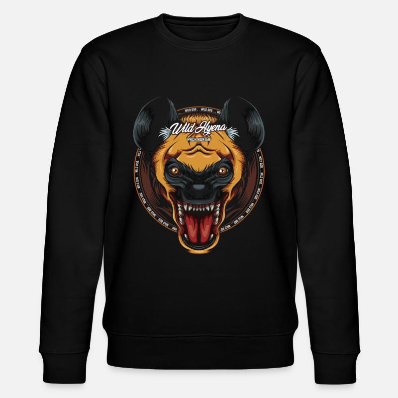 Hyänen - Stanley/Stella Unisex Bio-Sweatshirt CHANGER  - Schwarz