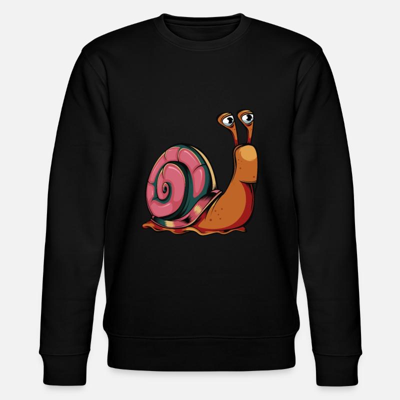 Comic Schnecke - Stanley/Stella Unisex Bio-Sweatshirt CHANGER  - Schwarz
