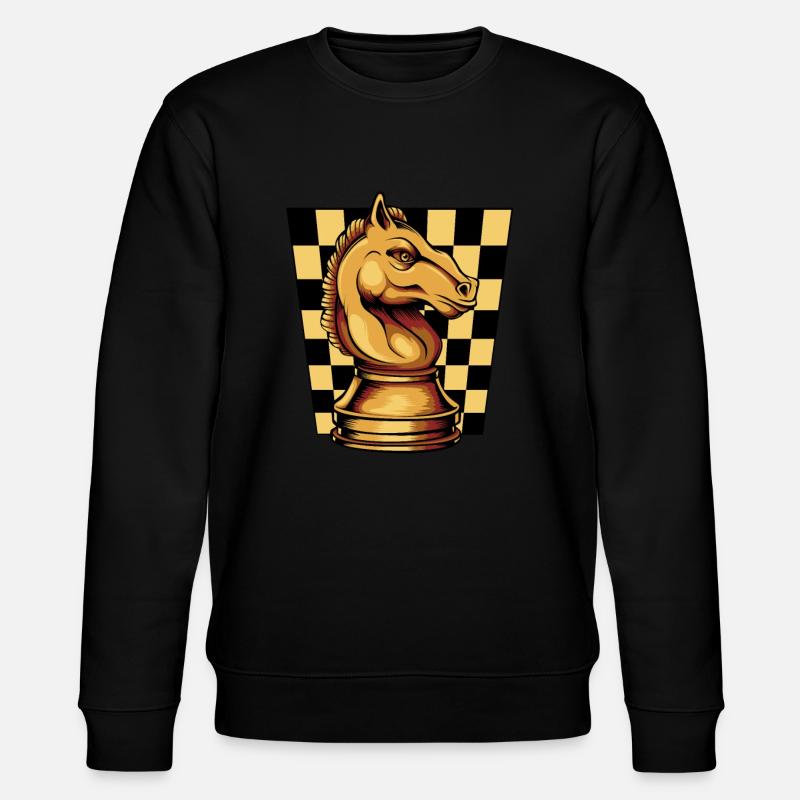 Schach Springer Schachbrett Schachfigur - Stanley/Stella Unisex Bio-Sweatshirt CHANGER  - Schwarz