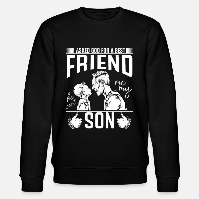 father and son - Stanley/Stella CHANGER Unisex Organic Sweatshirt - black