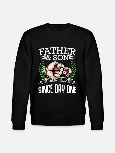 father and son - Stanley/Stella CHANGER Unisex Organic Sweatshirt - black