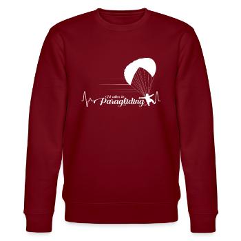 Gleitschirmfliegen - Stanley/Stella Unisex Bio-Sweatshirt CHANGER  - Burgunderrot - Vorne - Nik (191cm) & Marisol (170cm)