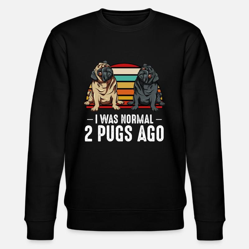 Mops - Stanley/Stella Unisex Bio-Sweatshirt CHANGER  - Schwarz