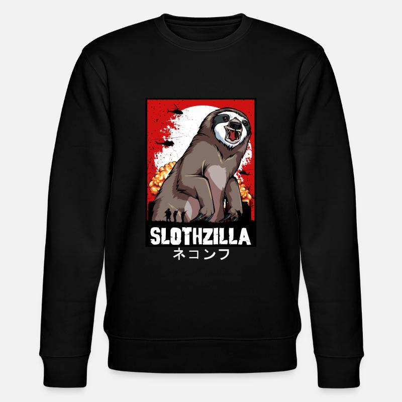 Faultier - Stanley/Stella Unisex Bio-Sweatshirt CHANGER  - Schwarz