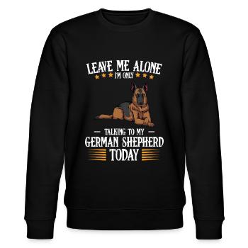 German shepherd - Stanley/Stella CHANGER Unisex Organic Sweatshirt - black - Front - Nik (191cm) & Marisol (170cm)
