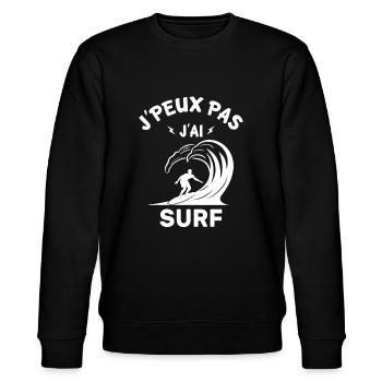 J'peux pas j'ai surf - Sweat bio CHANGER Stanley/Stella Unisexe - noir - Devant - Nik (191cm) & Marisol (170cm)