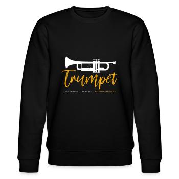 Trompete - Stanley/Stella Unisex Bio-Sweatshirt CHANGER  - Schwarz - Vorne - Nik (191cm) & Marisol (170cm)