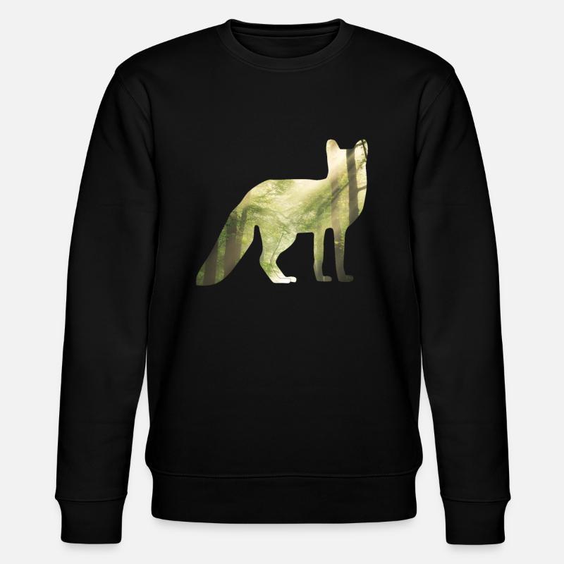 Fox foxes design - Stanley/Stella CHANGER Unisex Organic Sweatshirt - black