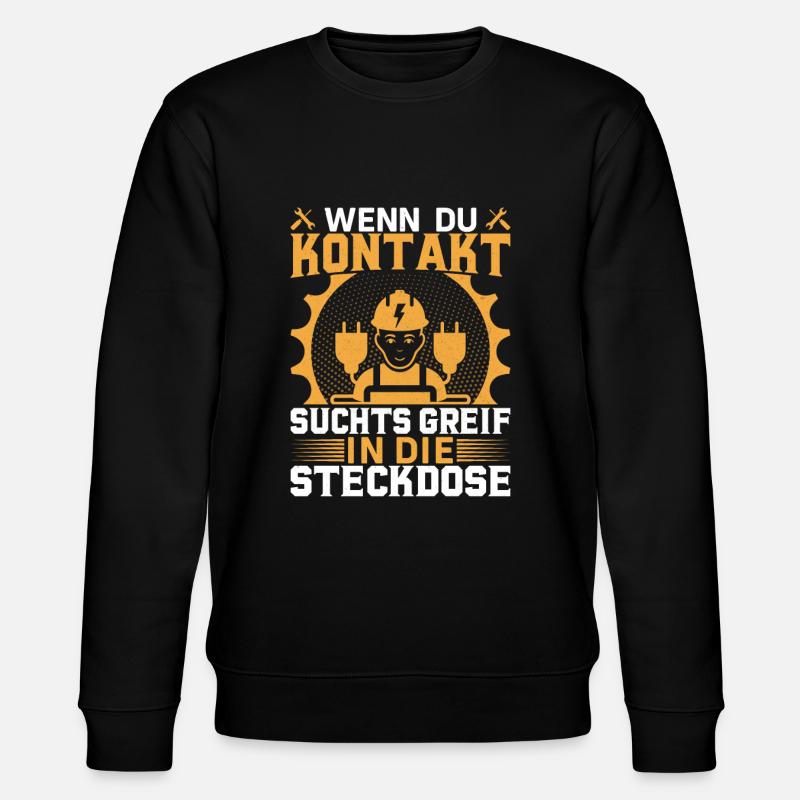 Elektriker Elektroniker Geschenk - Stanley/Stella Unisex Bio-Sweatshirt CHANGER  - Schwarz
