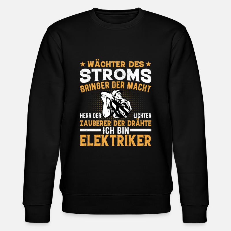 Wachter des Stroms Elektriker - Stanley/Stella Unisex Bio-Sweatshirt CHANGER  - Schwarz