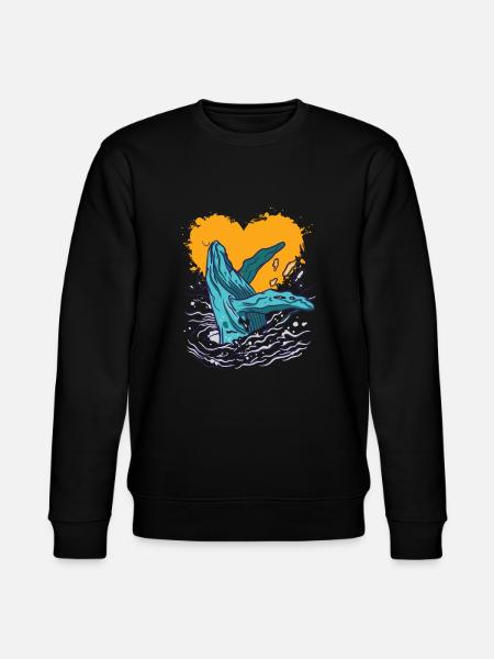 Wal-liebe-ozean-tier - Stanley/Stella Unisex Bio-Sweatshirt CHANGER - Schwarz