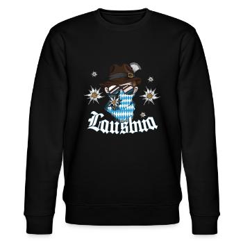 Traditional costumes Bavaria Southern Germany Dirndl Lausbua - Stanley/Stella CHANGER Unisex Organic Sweatshirt - black - Front - Nik (191cm) & Marisol (170cm)
