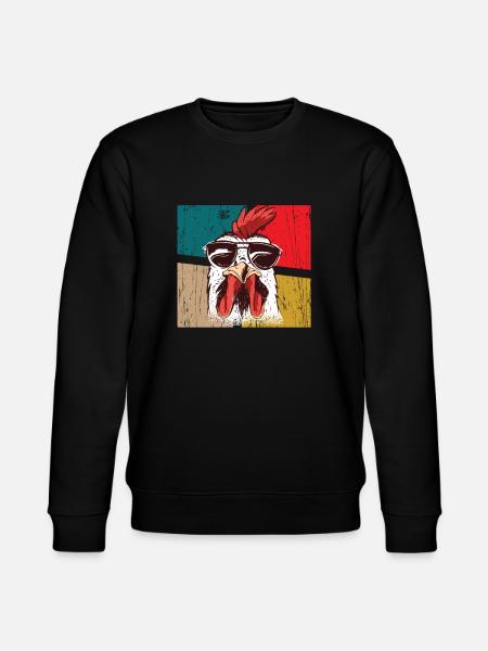 Big Hen Cool Chicken - Stanley/Stella CHANGER Unisex Organic Sweatshirt - black