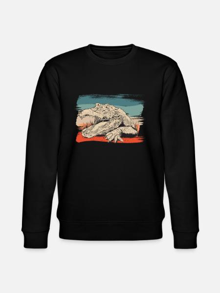 Tierreptil-alligator-illustration - Stanley/Stella Unisex Bio-Sweatshirt CHANGER - Schwarz