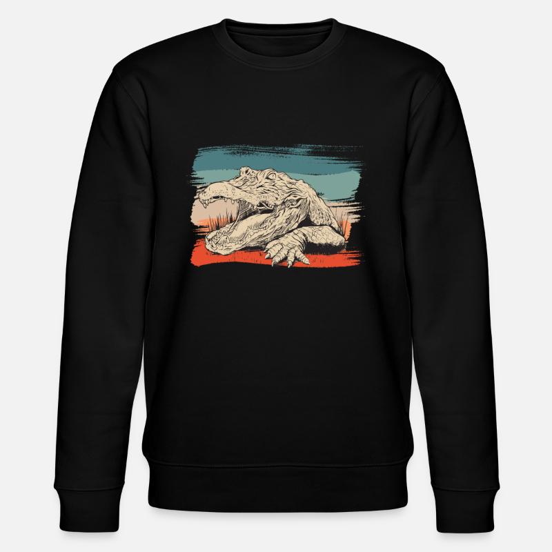 Tierreptil-alligator-illustration - Stanley/Stella Unisex Bio-Sweatshirt CHANGER  - Schwarz