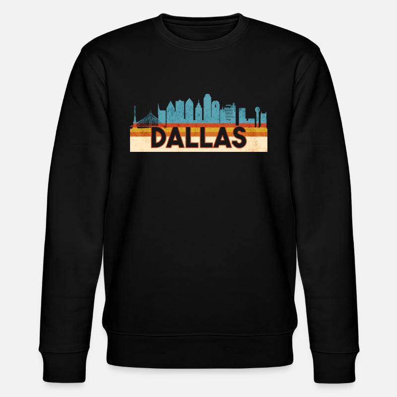 Dallas Texas Retro - Stanley/Stella Unisex Bio-Sweatshirt CHANGER  - Schwarz
