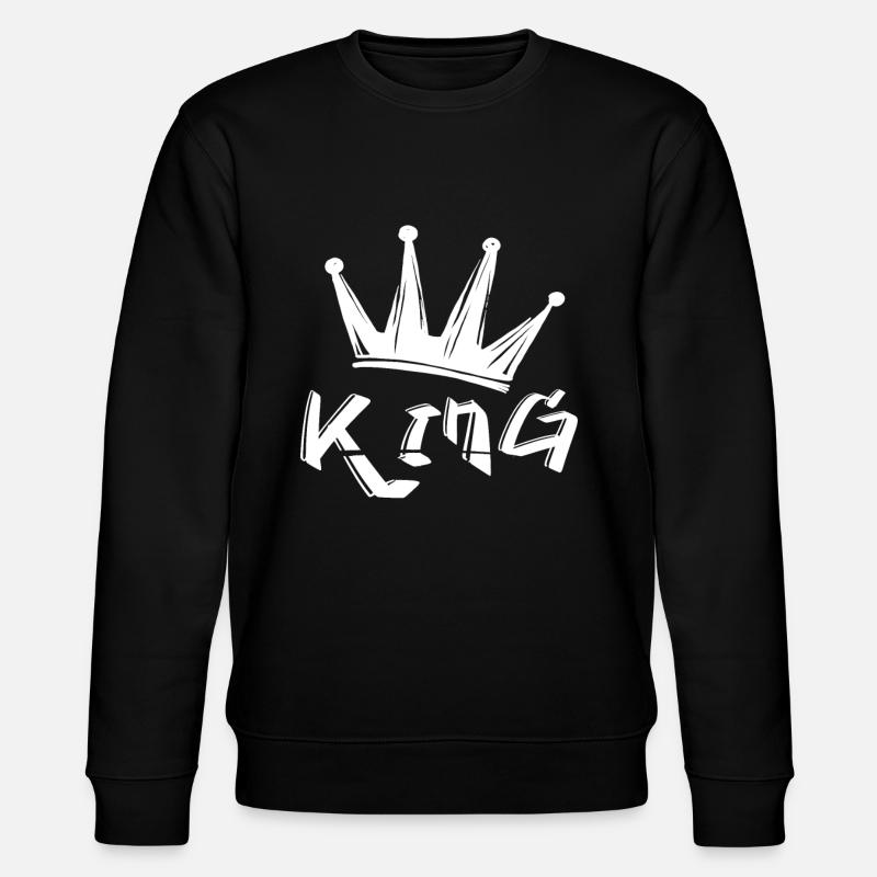 Couronne avec lettrage King - Sweat bio CHANGER Stanley/Stella Unisexe - noir