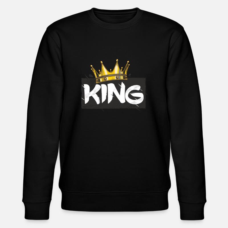 Couronne avec lettrage King - Sweat bio CHANGER Stanley/Stella Unisexe - noir