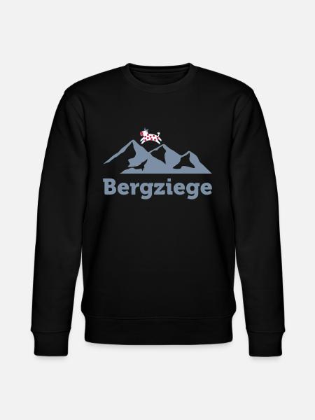 Bergziege Design für Kletterer - Stanley/Stella Unisex Bio-Sweatshirt CHANGER  - Schwarz