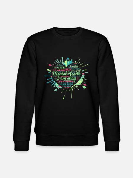 Mental Health Awareness - Stanley/Stella CHANGER Unisex Organic Sweatshirt - black