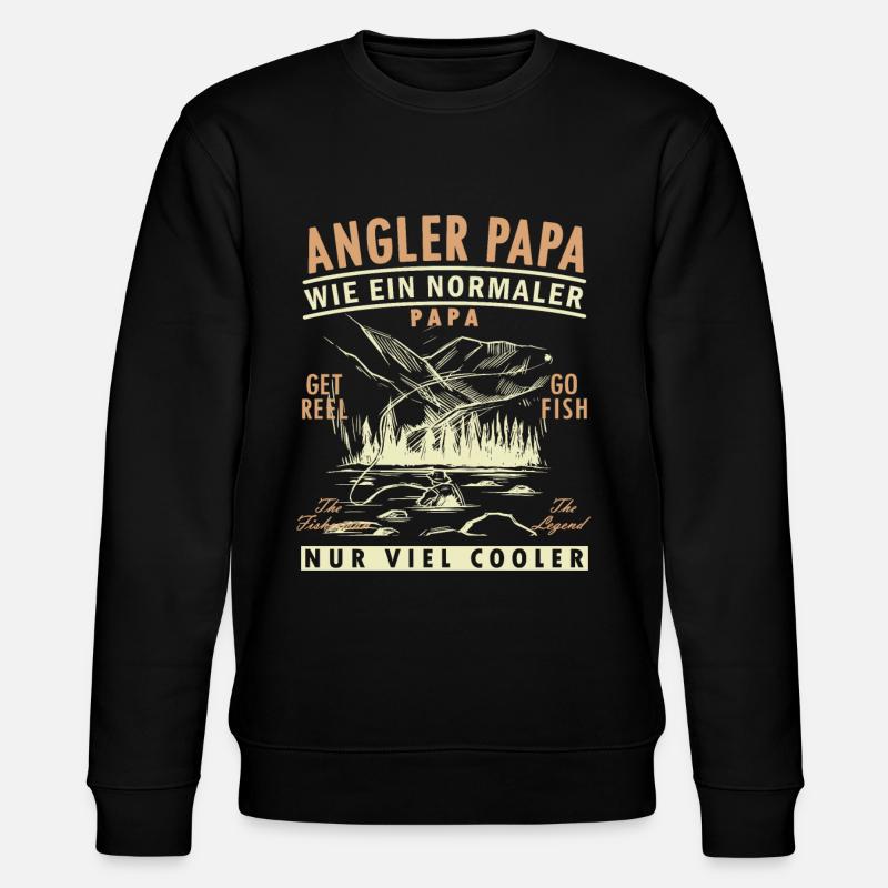 Geschenkidee Angler Papa - Stanley/Stella Unisex Bio-Sweatshirt CHANGER  - Schwarz