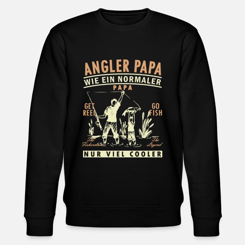 Geschenkidee Angler Papa - Stanley/Stella Unisex Bio-Sweatshirt CHANGER  - Schwarz
