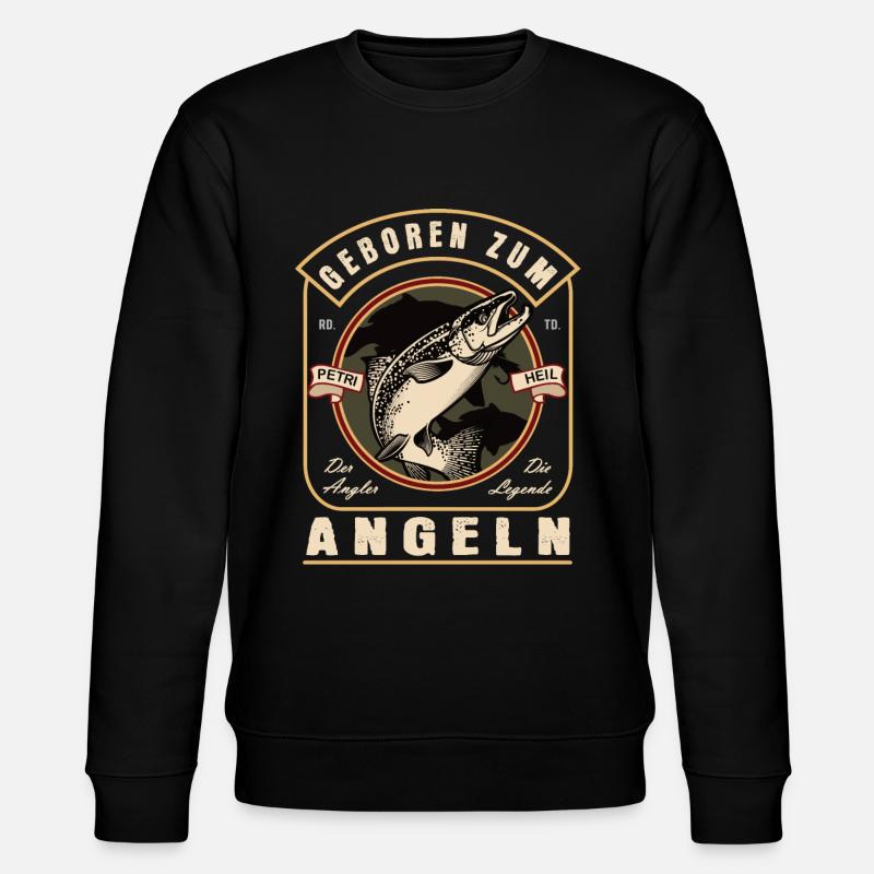 männer geschenke angeln - Stanley/Stella Unisex Bio-Sweatshirt CHANGER  - Schwarz