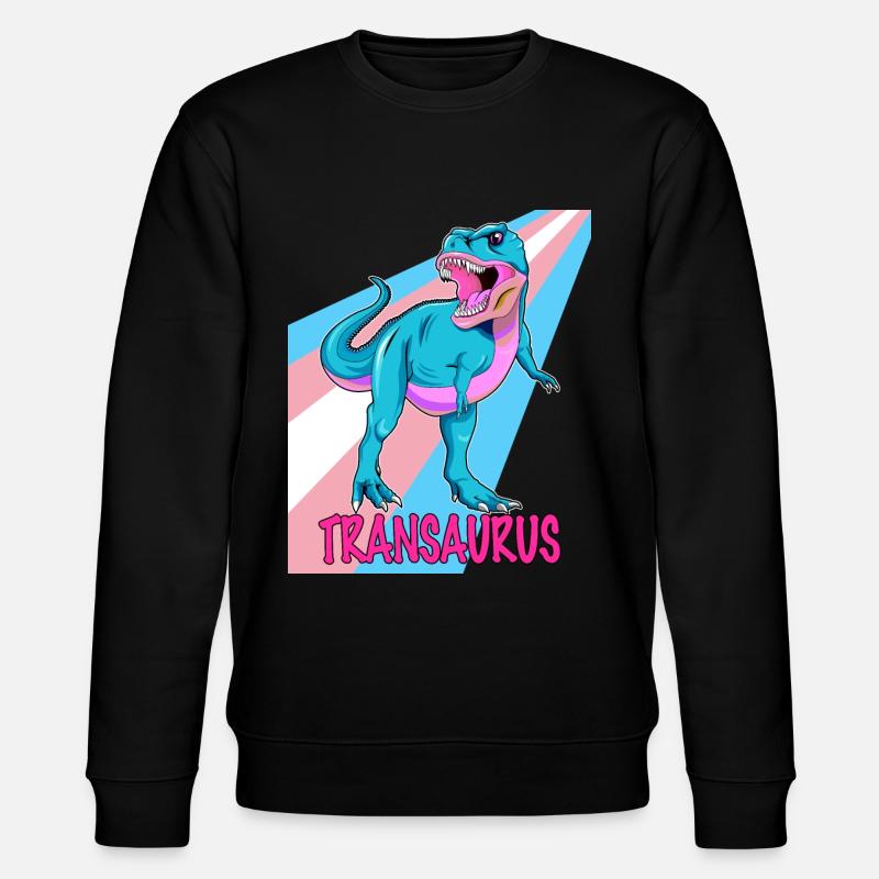 Dino transgenre - Transaurus - Sweat bio CHANGER Stanley/Stella Unisexe - noir