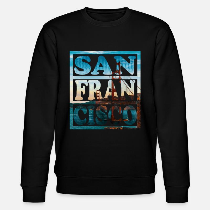 San Francisco - Stanley/Stella Unisex Bio-Sweatshirt CHANGER  - Schwarz