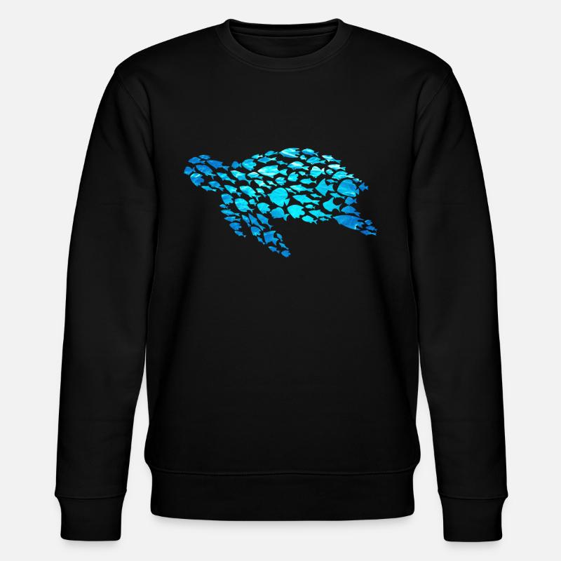 Water turtle Fish Sea creatures - Stanley/Stella CHANGER Unisex Organic Sweatshirt - black
