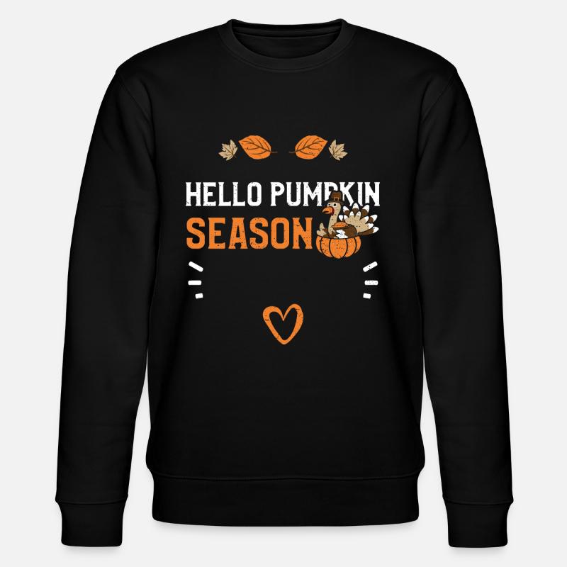 Hello Pumpkin Season - Stanley/Stella Unisex Bio-Sweatshirt CHANGER - Schwarz