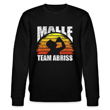 Mallorca Malle Saufen Abriss Vintage Party Fun - Stanley/Stella Unisex Bio-Sweatshirt CHANGER  - Schwarz - Vorne - Nik (191cm) & Marisol (170cm)