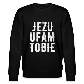 Jezu ufam Tobie - Stanley/Stella Unisex Bio-Sweatshirt CHANGER  - Schwarz - Vorne - Nik (191cm) & Marisol (170cm)