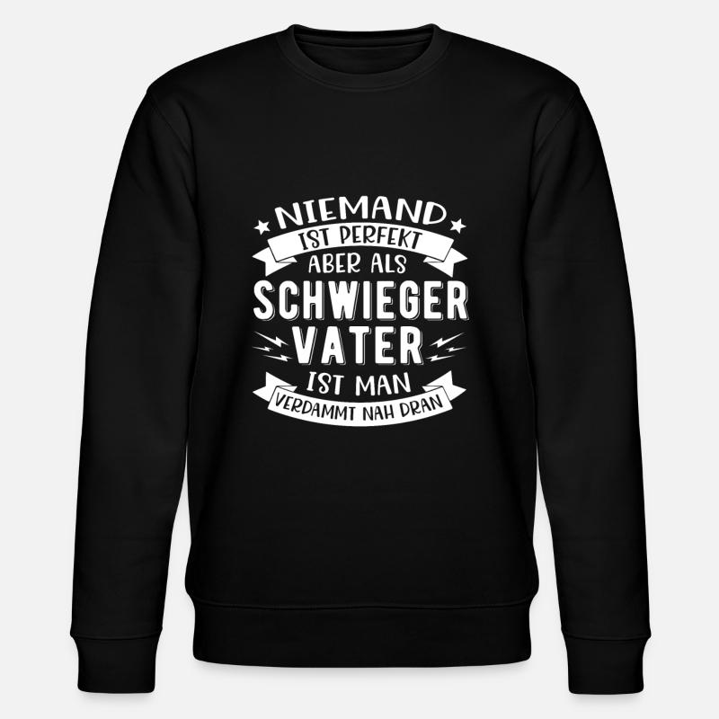 Schwiegervater & Schwiegertochter Geschenk - Stanley/Stella Unisex Bio-Sweatshirt CHANGER  - Schwarz