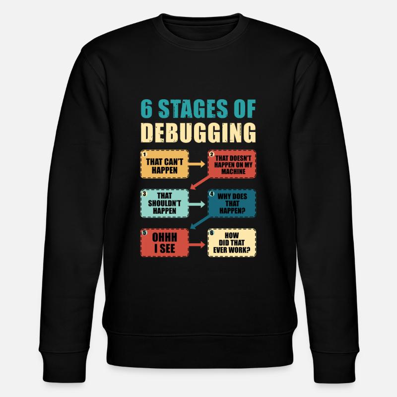 Programming Debugging Funny Programmer Gift - Stanley/Stella CHANGER Unisex Organic Sweatshirt - black