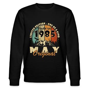 May 1985 birthday May 1985 May 1985 - Stanley/Stella CHANGER Unisex Organic Sweatshirt - black - Front - Nik (191cm) & Marisol (170cm)
