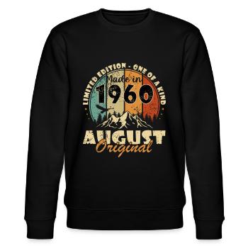 August 1960 August 1960 Gift August 1960 - Stanley/Stella CHANGER Unisex Organic Sweatshirt - black - Front - Nik (191cm) & Marisol (170cm)