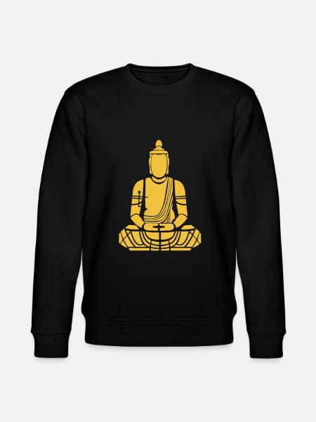 Mediation buddha sitting - Stanley/Stella CHANGER Unisex Organic Sweatshirt - black