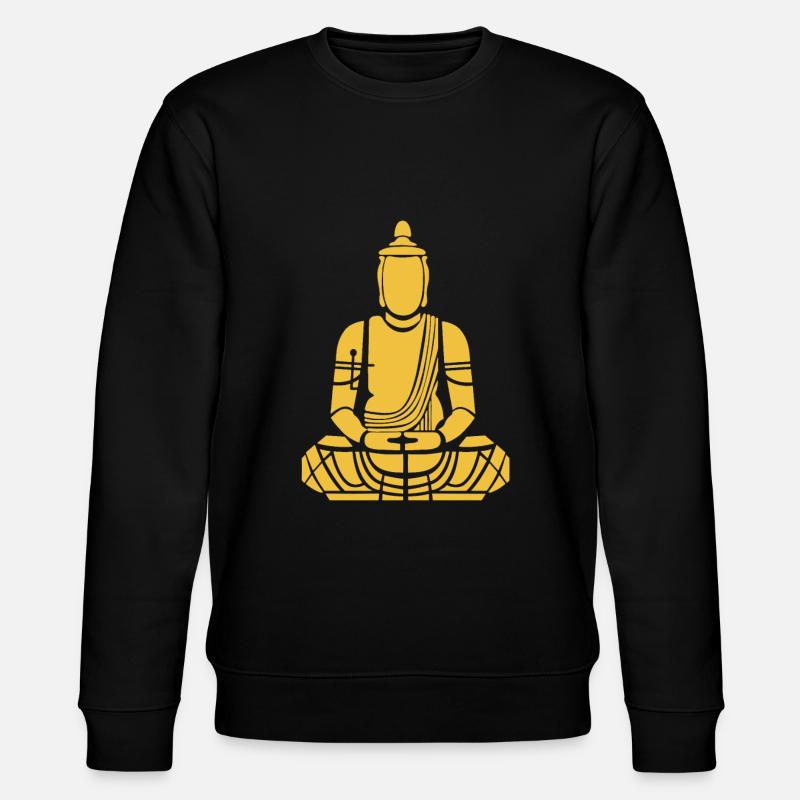 Mediations buddha sitzend - Stanley/Stella Unisex Bio-Sweatshirt CHANGER  - Schwarz