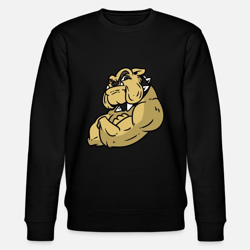Angry bulldog - Stanley/Stella Unisex Bio-Sweatshirt CHANGER  - Schwarz